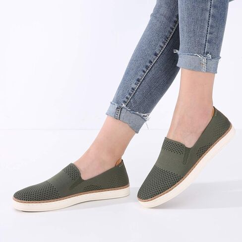 TRULAND Women’s Slip On Sneakers Fashion Tennis Shoes - Breathable Knit Loafers Casual Summer Shoes Comfortable Flats in Kuwait
