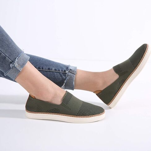 TRULAND Women’s Slip On Sneakers Fashion Tennis Shoes - Breathable Knit Loafers Casual Summer Shoes Comfortable Flats in Kuwait