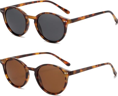 EYLRIM Classic Polarized Round Sunglasses for Women Men Vintage Style Lightweight Circle Frame Sun Glasses in Kuwait