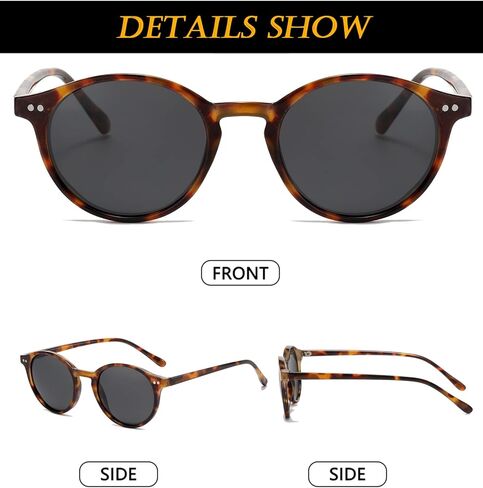 EYLRIM Classic Polarized Round Sunglasses for Women Men Vintage Style Lightweight Circle Frame Sun Glasses in Kuwait