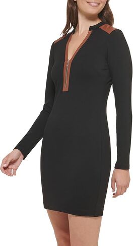 GUESS Women's Sheath with Zip Up Neck Dress in Saudi Arabia