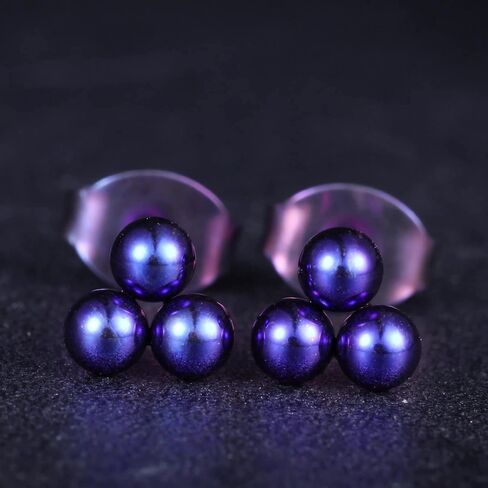Limerencia Pure Titanium Hypoallergenic Earrings | Tiny Trinity Ball Stud Earrings | Minimalist,Implant Grade | Suitable for Sensitive Ears Delicate Jewelry in Kuwait
