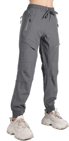 Women's Cargo Joggers Workout Pants Outdoor Lightweight Quick Dry Athletic Travel Hiking Pants in Saudi Arabia