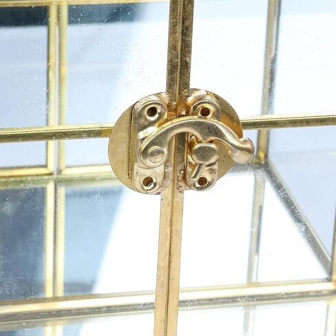 هاي فري صندوق منظم مجوهرات من الزجاج، صندوق زجاجي مزخرف للحلي والخواتم والاقراط، صندوق عرض منظم للتذكارات هدية عيد الميلاد in Kuwait