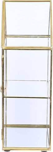 هاي فري صندوق منظم مجوهرات من الزجاج، صندوق زجاجي مزخرف للحلي والخواتم والاقراط، صندوق عرض منظم للتذكارات هدية عيد الميلاد in Kuwait