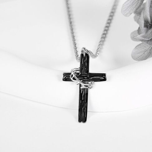 VENACOLY سانت ميشيل الاسترليني قلادة فضية السيف الأفعى تميمة قلادة مجوهرات هدية للأب/الأخ/صديقها in Kuwait