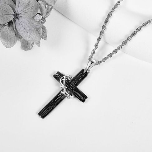 VENACOLY سانت ميشيل الاسترليني قلادة فضية السيف الأفعى تميمة قلادة مجوهرات هدية للأب/الأخ/صديقها in Kuwait