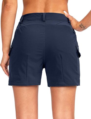 شورت Pudolla للسيدات للتنزه سيرًا على الأقدام مقاس 4.5 بوصة شورت صيفي سريع الجفاف للنساء للعمل والسفر والمشي في الهواء الطلق مع جيوب in Kuwait