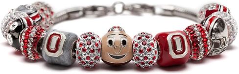 Brutus Buckeye Charm Bracelet | Officially Licensed Ohio State Jewelry in Saudi Arabia