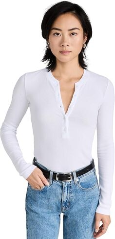 Women's Verona Long Sleeve Henley in Saudi Arabia