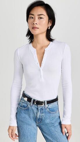 Women's Verona Long Sleeve Henley in Saudi Arabia