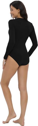 V VOCNI Maternity Bodysuit Long Sleeve Crewneck Slim Fit Body Suit | Butter Soft, Basic Maternity T Shirt, Photoshoot Bodysuit, Work Travel Casual Wear, Fall Spring Winter Layering Clothing in Saudi Arabia