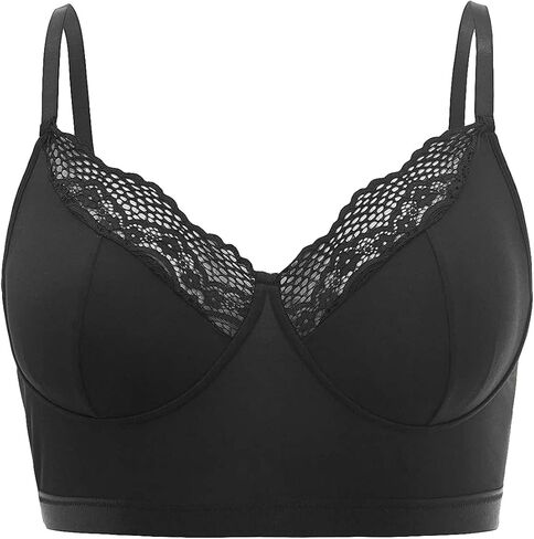 SOLY HUX Bras for Women Plus Size Contrast Lace Wireless Bra Bralettes Everyday Bralette in Kuwait