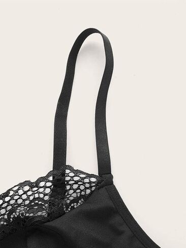 SOLY HUX Bras for Women Plus Size Contrast Lace Wireless Bra Bralettes Everyday Bralette in Kuwait