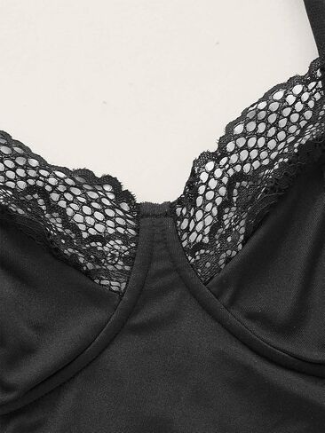 SOLY HUX Bras for Women Plus Size Contrast Lace Wireless Bra Bralettes Everyday Bralette in Kuwait