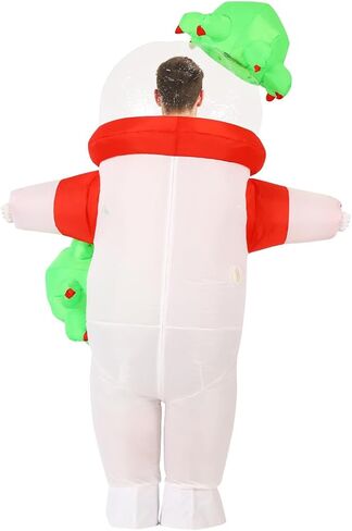 جوش زي رائد فضاء قابل للنفخ مع كائن فضائي للبالغين من الجنسين، بذلة فضاء بيضاء قابلة للنفخ لحفلات العطلات والحفلات التنكرية للجنسين in Kuwait