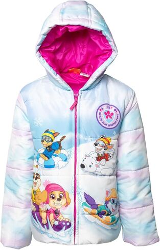 Paw Patrol Everest Rubble Marshall Girls Zip Up Puffer Jacket Toddler to Little Kid in Saudi Arabia