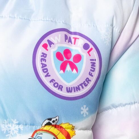 Paw Patrol Everest Rubble Marshall Girls Zip Up Puffer Jacket Toddler to Little Kid in Saudi Arabia