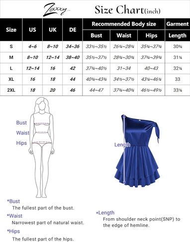 ثوب فضفاض قصير بدون أكتاف للسيدات من Zexxxy مصنوع من الساتان بطبقة مزدوجة وحاشية مكشكشة قصيرة وملابس الحفلات in Kuwait