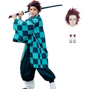 UZAIN Cosplay Costume Anime Rengoku Kamado Tanjirou Zenitsu Giyuu Cosplay Kimono Outfit Uniform Halloween