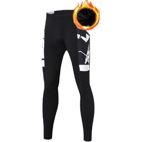 UGLY FROG Winter Fleece Warm Men's Cycling Pants 20D Padded Bike Tights Bicycle Biking MTB Long Leggings Pockets UPF 50+