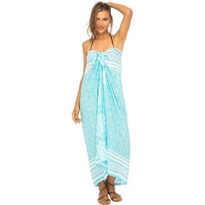 Back From Bali Womens Beach Dress Sarong Bikini Swimsuit Cover Up Wrap with Easy Built-in Ties