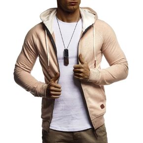Leif Nelson Men's Slimfit Hooded Jacket | Modern Stylish Fullzip Longsleeve Hoodie Sweatshirt in Kuwait