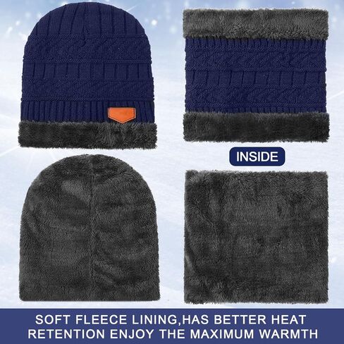 Liitrsh 72 Pcs Winter Beanie Hat Scarf Touchscreen Gloves Set Includes 24 Warm Winter Hat 24 Knit Neck Warmer 24 Touch Screen Mittens with Fleece Lined for Men Women, 6 Colors in Saudi Arabia