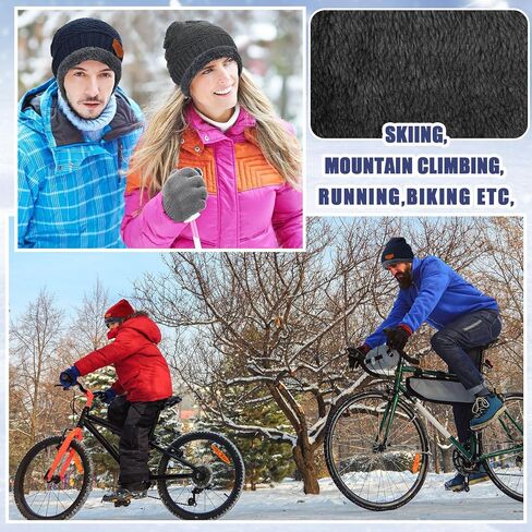 Liitrsh 72 Pcs Winter Beanie Hat Scarf Touchscreen Gloves Set Includes 24 Warm Winter Hat 24 Knit Neck Warmer 24 Touch Screen Mittens with Fleece Lined for Men Women, 6 Colors in Saudi Arabia