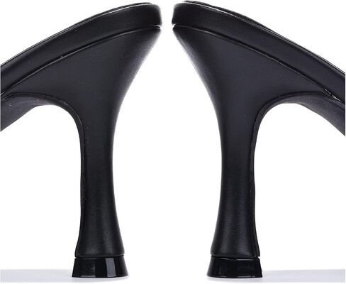 Cape Robbin Concur Sexy Stiletto High Heels for Women, Transparent Square Open Toe Shoes Heels with Bow in Kuwait