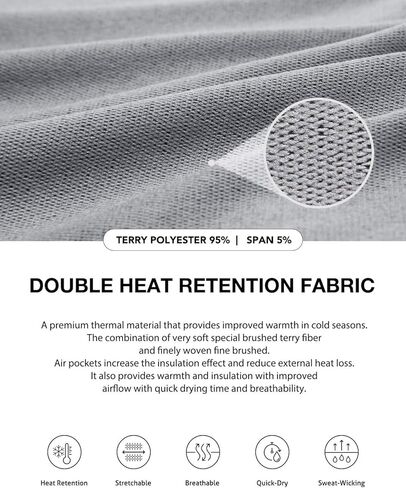 ATHLIO Men's Thermal Underwear Set, Winter Hunting Gear Comfort Fit Long Johns, Base Layer Top & Bottom for Cold Weather in Kuwait