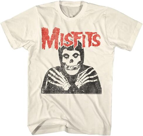 Misfits تي شيرت جمجمة متقاطعة الأسلحة رجالي قصير الأكمام تي شيرت كلاسيكي روك فينتاج ستايل جرافيك تيز in Saudi Arabia