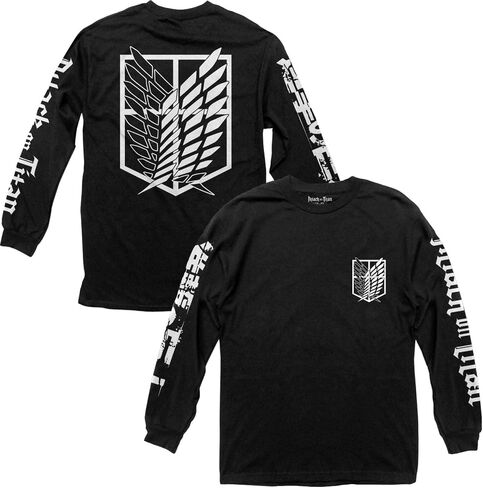 Ripple Junction Attack on Titan Scout Regiment Shield Anime Long-Sleeve Shirt for Men and Women Officially Licensed in Saudi Arabia
