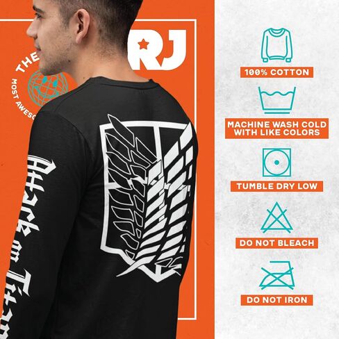 Ripple Junction Attack on Titan Scout Regiment Shield Anime Long-Sleeve Shirt for Men and Women Officially Licensed in Saudi Arabia