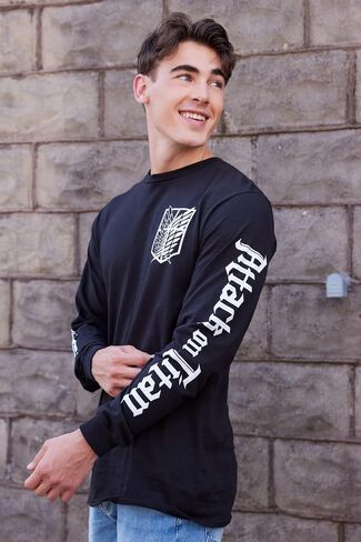 Ripple Junction Attack on Titan Scout Regiment Shield Anime Long-Sleeve Shirt for Men and Women Officially Licensed in Saudi Arabia