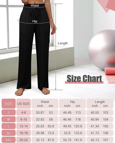 Neer 3 قطعة سراويل اليوغا النسائية واسعة الساق عالية الخصر الرباط اليوغا Sweatpants صالة ركض عادية بانت مع جيوب in Kuwait
