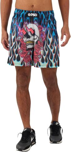 شورت رياضي Flames N Bones من PSD للرجال، متعدد، M in Kuwait