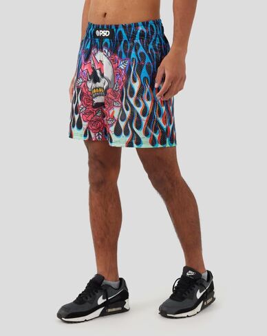 شورت رياضي Flames N Bones من PSD للرجال، متعدد، M in Kuwait