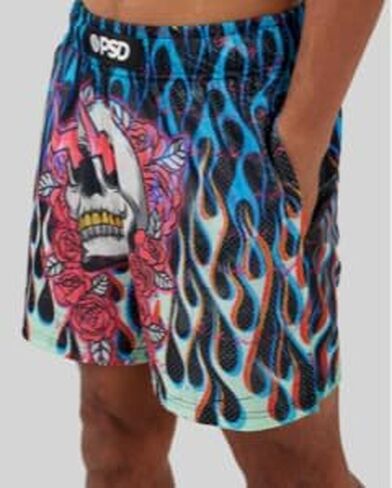 شورت رياضي Flames N Bones من PSD للرجال، متعدد، M in Kuwait