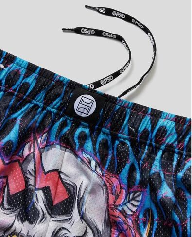 شورت رياضي Flames N Bones من PSD للرجال، متعدد، M in Kuwait