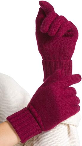 Fishers Finery Women's 100% Cashmere Pom Hat and Glove Set; with Gift Box in Saudi Arabia
