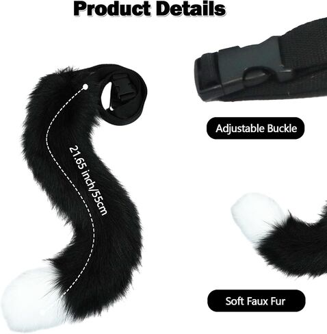 XLTTONG Fox ear and tail，Faux Fur Fox Tail Ear Set Halloween Cosplay Party Fox Costumes for Adult, Kids,Girls Party in Saudi Arabia
