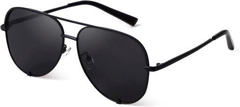 ADE WU Retro Oversized Aviator Sunglasses for Women Classic Black Gold Metal Vintage Big Pilot Sun Glasses in Kuwait