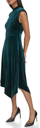 Karl Lagerfeld Paris Women's Velvet Midi Dress in Saudi Arabia
