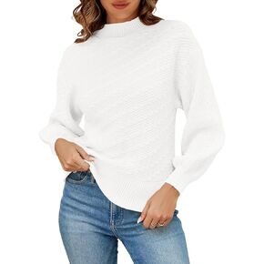 Saodimallsu Womens Oversized Cable Knit Sweaters Casual Cute Long Batwing Sleeve Crew Neck Pullover Sweater Tops in Kuwait