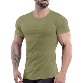 Men's Muscle T Shirts Fashion Short Sleeve Tee Shirts Top Athletic Workout Gym Shirt