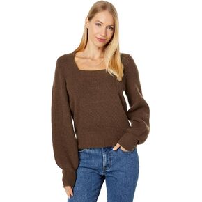 Madewell Melwood Square-Neck Pullover Sweater in Coziest Yarn - Ribbed Hemline, Long Sleeves, and Warm Women's Sweater