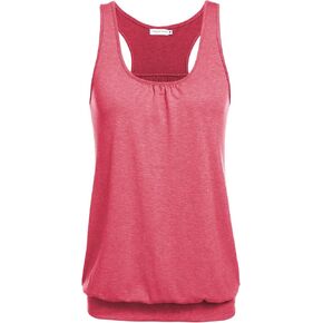 قمصان SimpleFun النسائية للتمرين بظهر Racerback بدون أكمام ورقبة واسعة وفضفاضة مناسبة لليوجا الرياضية in Kuwait