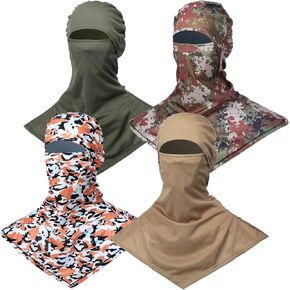 4 Piece Balaclava Face Covering Summer Balaclava Sun Protection Long Neck Cover for Men Women