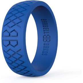 Barbell Bands Silicone Ring For Men | Premium Rubber Wedding Band | Perfect for Tactical Jobs, Weightlifting, Active Lifestyle